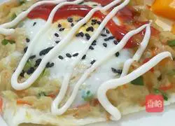 Illustration of how to make egg and potato pancakes 14