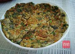 Illustration of how to make fried egg pancakes with wormwood sauce 5