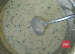 Illustration of how to make chive pancakes 1
