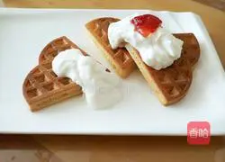 Strawberry yogurt waffles Illustration of how to do it 12