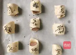 Hand cakes Illustration of making pork sausage cake 7