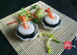 Illustration of how to make shrimp sushi 6