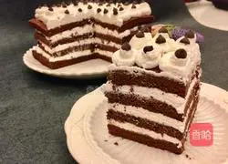 For cocoa cream square cake Illustration of practice 16