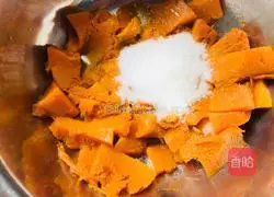  # steamed vegetables # Healthy oil-free steamed pumpkin cake recipe illustration 4