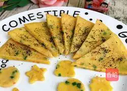 Illustration of teaching how to make corn omelette 11