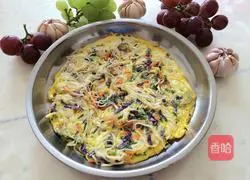 Illustration of how to make noodles and egg pancakes 8