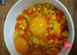 Corn Illustration of how to make carrot cake 5