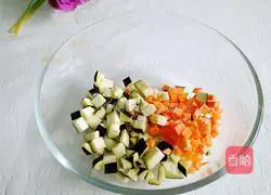 Illustration of how to make eggplant pancakes 1