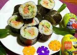 Illustration of how to make sushi 6