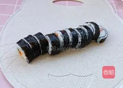 Illustration of how to make shrimp sushi 12