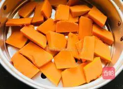 # steamed vegetables # Healthy oil-free steamed pumpkin cake recipe 3