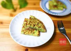 Illustration of how to make burnt cucumber egg pancake 12