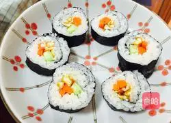 Illustration of how to make shrimp sushi 6 