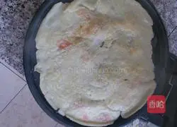 Illustration of how to make ham and egg pancakes 6