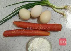 Illustration of how to make carrot and egg pancakes 1