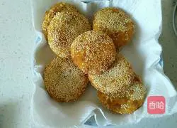 Illustration of how to make pumpkin bean paste and sesame cake 10