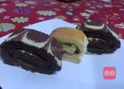 Illustration of how to make colorful cake rolls 11