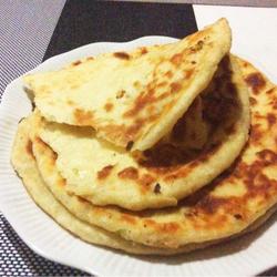 Homemade scallion pancake