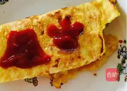 Illustration of how to make fried egg pancake 2