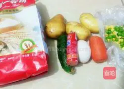 Illustration of how to make pastoral vegetable potato pancakes 1