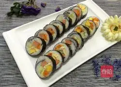Illustration of how to make fruit and vegetable sushi 15