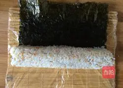 Illustration of how to make meat floss and ham sushi 19