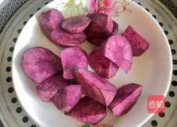 Purple sweet potato yogurt glutinous rice cake recipe 1
