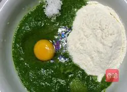Spinach egg pancake recipe 1