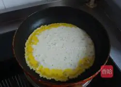 Illustration of how to make green onion and egg pancakes 6