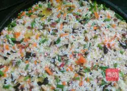 Illustration of how to make glutinous rice egg pancake 9