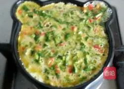 Illustration of how to make Cilantro Chili Egg Pancake 3