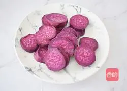 Milk Purple Sweet Potato Cake Illustration of how to do it 2