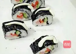 Illustration of how to make sushi 4