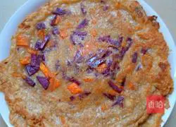 Carrot Illustration of how to make purple sweet potato and glutinous rice flour pancakes 13