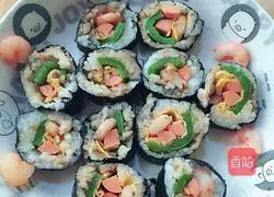 Illustration of how to make sushi 6