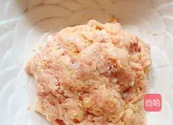 Illustration of making mashed potato and minced meat pancakes 4