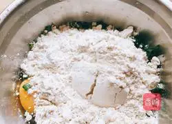 Illustration of how to make egg and green onion cake 2