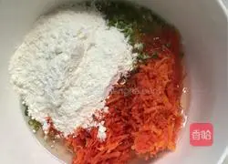 Illustration of how to make carrot and egg pancakes 2