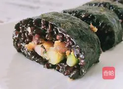 Black rice sushi Illustration of how to do it 3