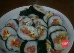 Illustration of how to make sushi 4