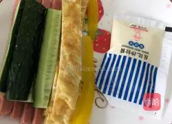 Seaweed rice/Illustration of how to make sushi 3