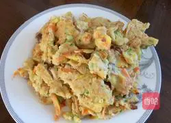 Illustration of how to make radish and mushroom pancakes 5