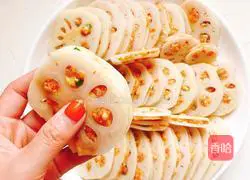 Illustration of how to make fried lotus root cake 3