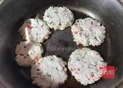 Eggs Illustration of how to make three-color tofu pancake 5