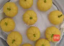 Steamed pumpkin cake Practice illustration 9