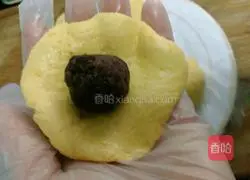 Illustration of how to make pumpkin bean paste and sesame cake 5