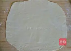 Illustration of making dough scallion pancake 6