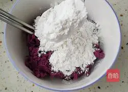 Purple potato bean paste cake recipe 2