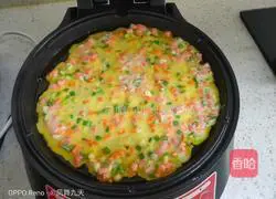 Illustration of how to make carrot, chive and egg pancake 3