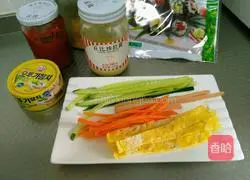 Illustration of how to make sushi rolls 1